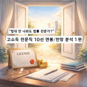 “법대 안 나와도 법률 전문가?” 고소득 전문직 10선 연봉/전망 분석 1편